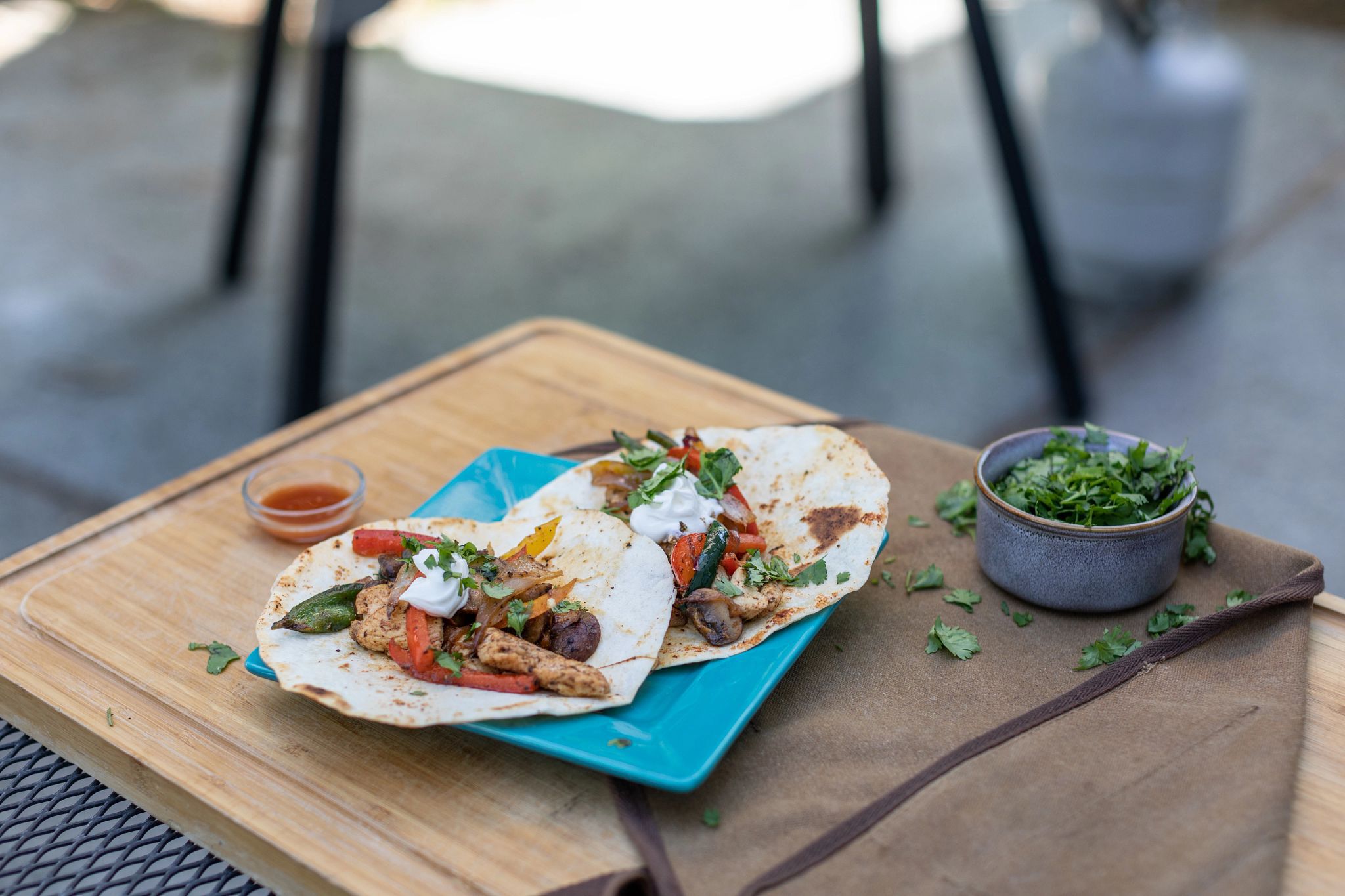 chicken fajitas